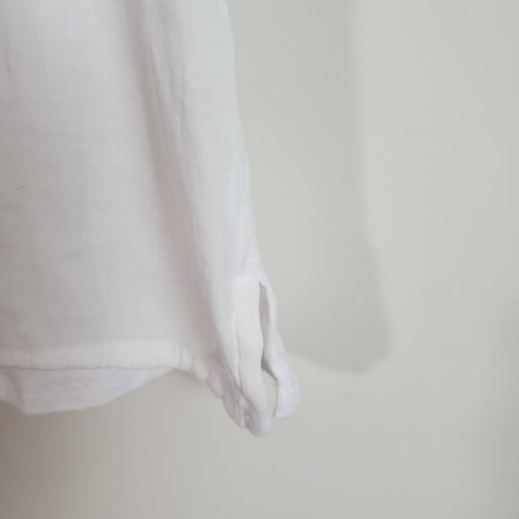 Anthropologie Dolan Top Small White Casual Popover Coastal Capsule Wardrobe - Picture 4 of 11